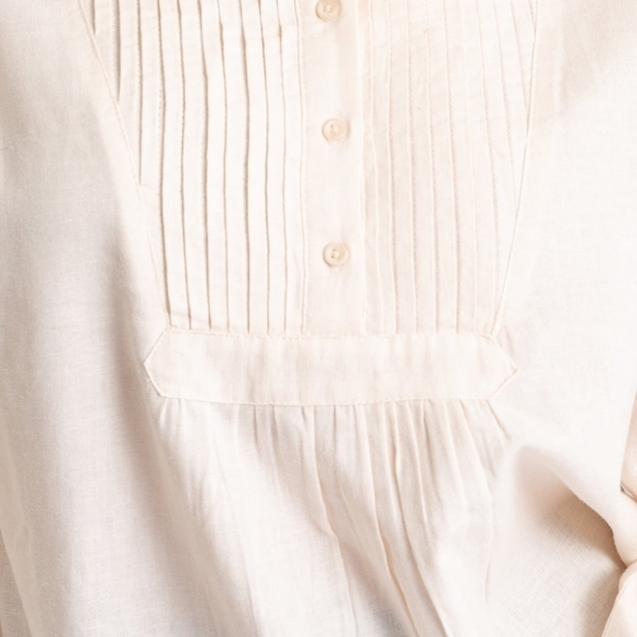 APIECE APART Willow Bib Organic Cotton Linen Blend Top Size Small Cream NWT - Picture 5 of 16